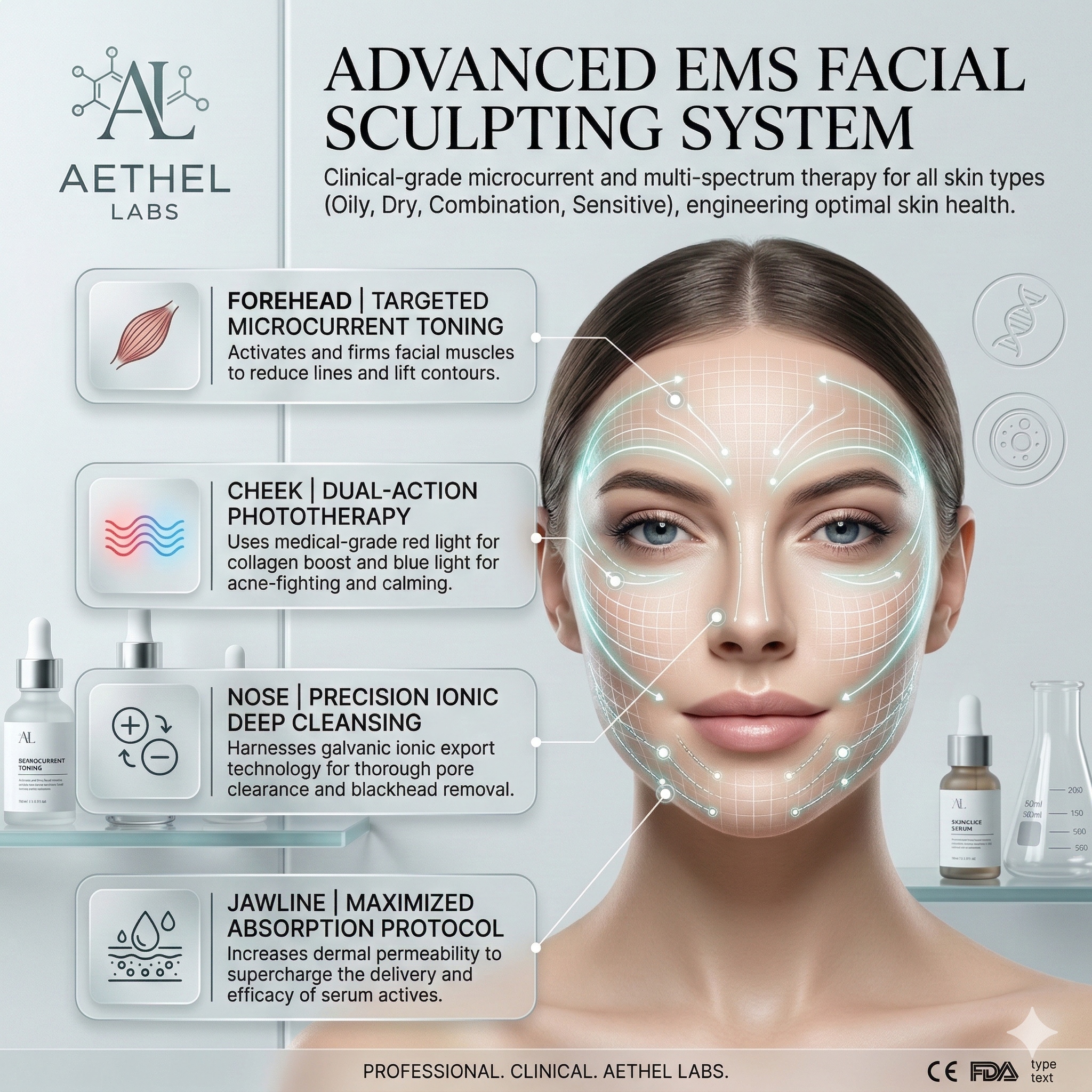 AETHEL LABS™ Face & Neck Lifting Massager