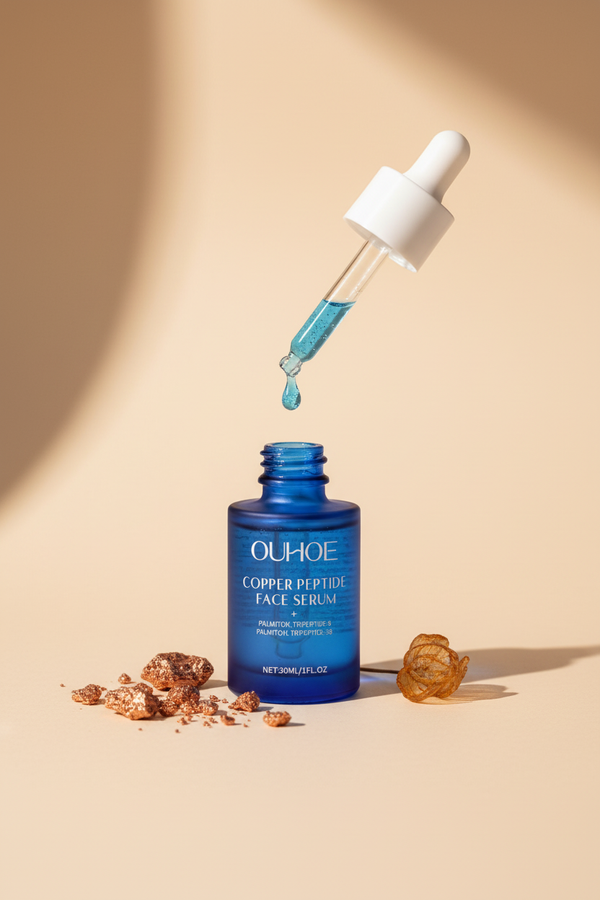 OUHOE Copper Peptide Serum Flat-lay